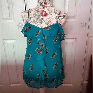 NWT xhilaration woven ruffle tank